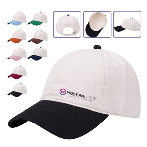 Two-Tone Cotton Adjustable Unisex Baseball Cap